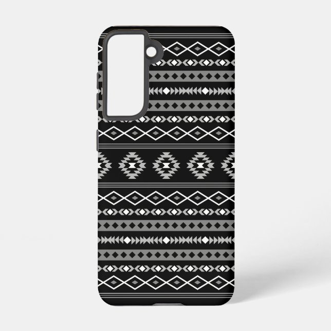 Funda Para Samsung Galaxy Patrón de motivos mixtos azteca blanco gris negro (Reverso )