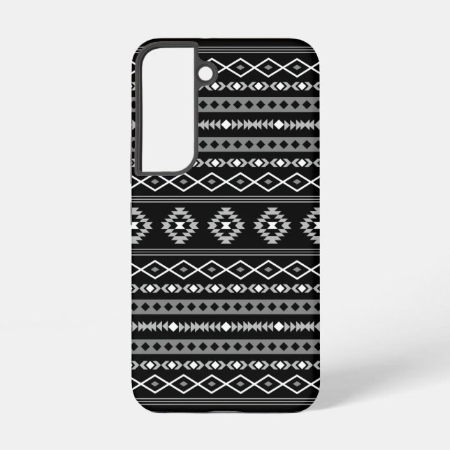 Funda Para Samsung Galaxy Patrón de motivos mixtos azteca blanco gris negro (Reverso )