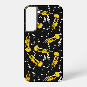 Funda Para Samsung Galaxy S22+ Patrón de notas musicales de trompeta