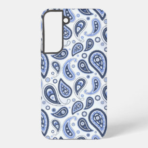 Funda Para Samsung Galaxy S22+ Patrón de Paisley Azul