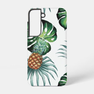 Funda Para Samsung Galaxy S22 Patrón de palma de jungla de acuarela tropical de