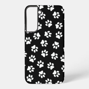 Funda Para Samsung Galaxy S22+ Patrón De Patas, Patas De Perro, Patas Blancas