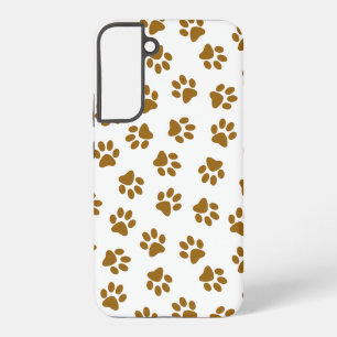 Funda Para Samsung Galaxy S22+ Patrón De Patas, Patas De Perro, Rutas De Oro Nara