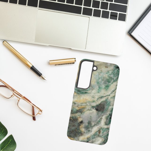 Funda Para Samsung Galaxy Patrón de Piedra Mineral Marítima Verde (In Situ)