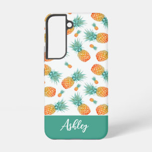 Funda Para Samsung Galaxy S22 Patrón de piña tropical moderna