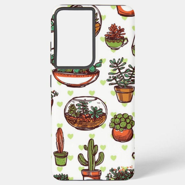 Funda Para Samsung Galaxy Patrón de planta (Reverso )