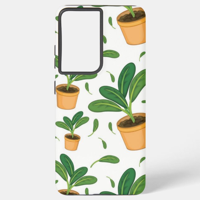 Funda Para Samsung Galaxy Patrón de planta (Reverso )