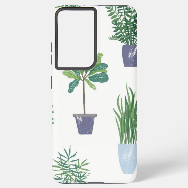 Funda Para Samsung Galaxy Patrón de planta (Reverso )