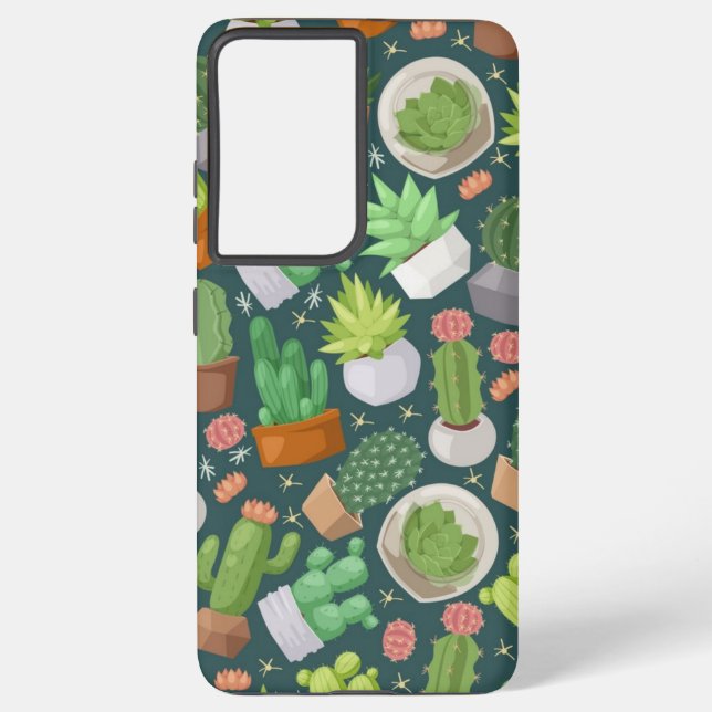 Funda Para Samsung Galaxy Patrón de planta (Reverso )