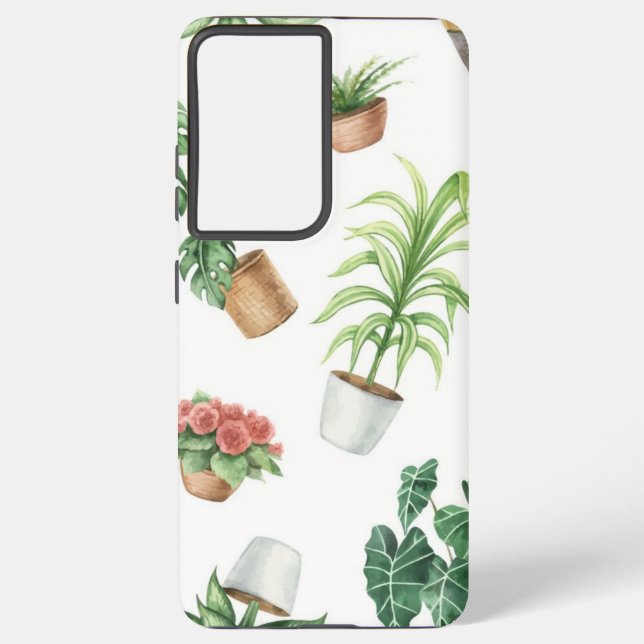 Funda Para Samsung Galaxy Patrón de planta (Reverso )