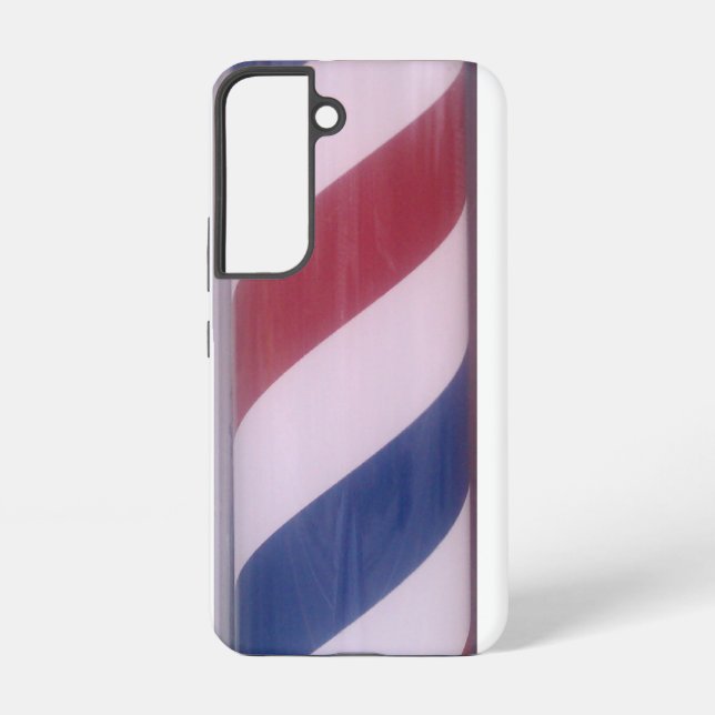 Funda Para Samsung Galaxy Patrón de poste de barbero S22 (Reverso )