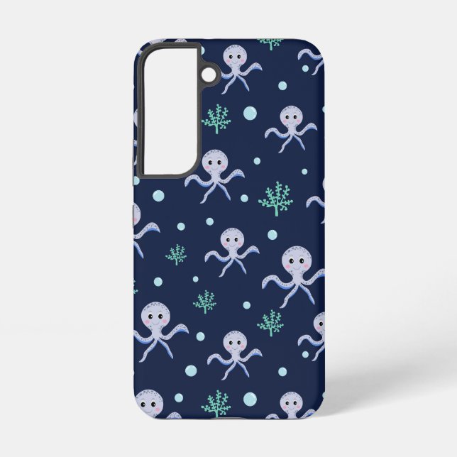 Funda Para Samsung Galaxy Patrón de pulpo bajo el mar (Reverso )