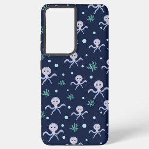 Funda Para Samsung Galaxy S21+ Patrón de pulpo bajo el mar