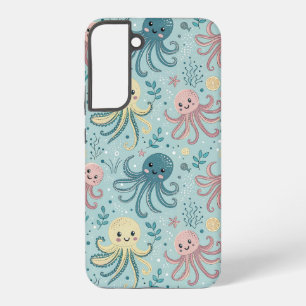 Funda Para Samsung Galaxy S22+ Patrón de pulpo de Kawaii