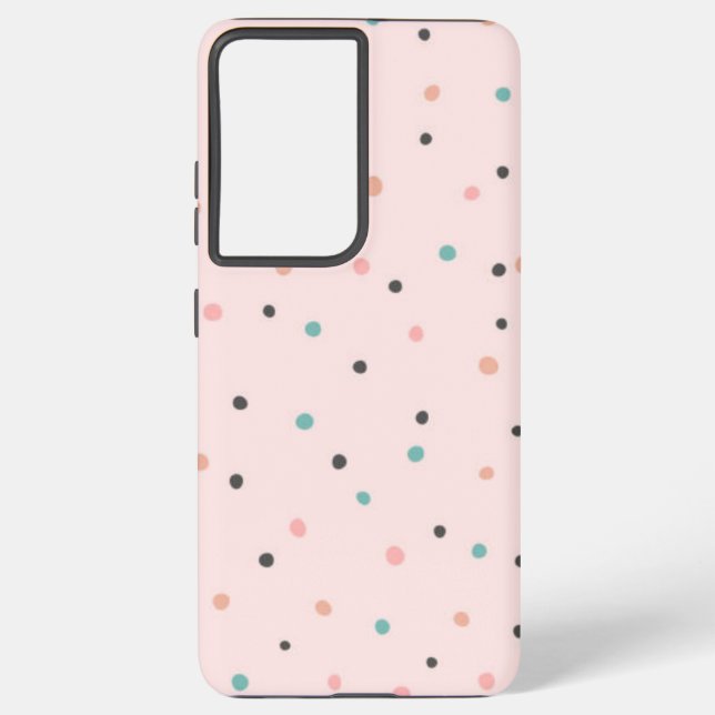 Funda Para Samsung Galaxy Patrón de puntos polacos (Reverso )