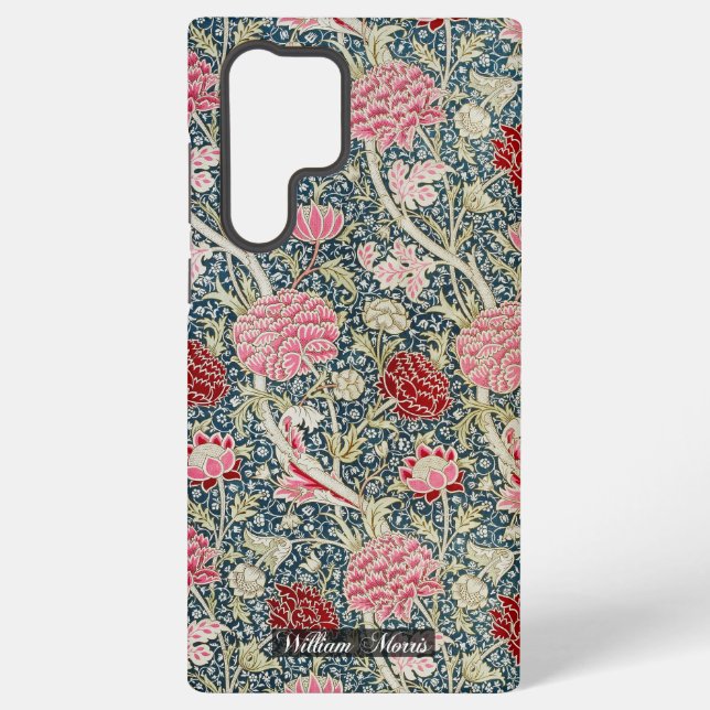 Funda Para Samsung Galaxy Patrón de rayos - flores y hojas - WilliamMorris (Reverso )