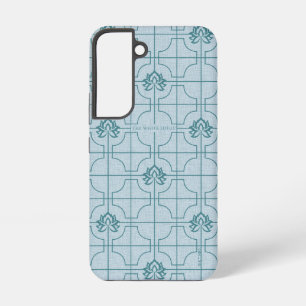 Funda Para Samsung Galaxy S22 Patrón de rejilla de loto geométrico - The White L