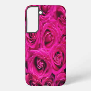 Funda Para Samsung Galaxy S22+ Patrón de rosas de flores rosadas