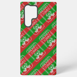 Funda Para Samsung Galaxy S22 Ultra Patrón de suéter feo campanas de cascabel Feliz Na
