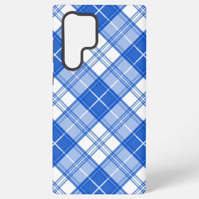 Funda Para Samsung Galaxy Patrón de Tartán Blanco Marrón yxm0uat9 (Reverso )