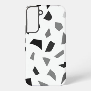 Funda Para Samsung Galaxy S22+ Patrón de Terrazzo Negro y Blanco