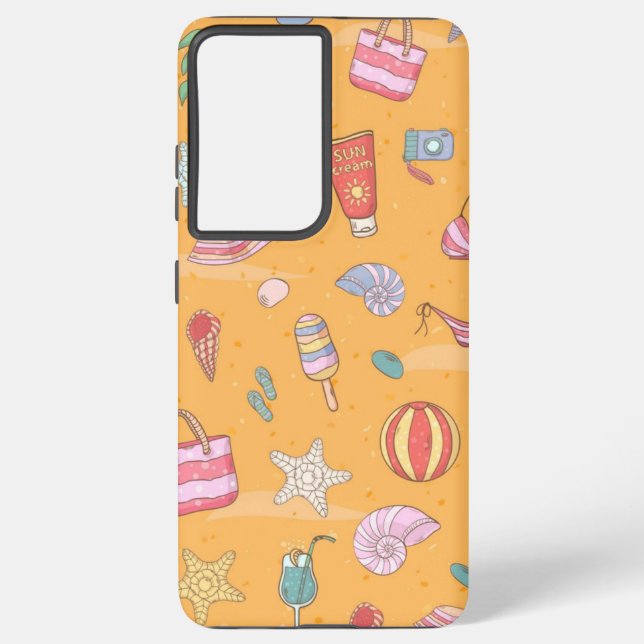 Funda Para Samsung Galaxy Patrón de verano (Reverso )