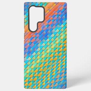 Funda Para Samsung Galaxy S22 Ultra Patrón digital colorido y abstracto