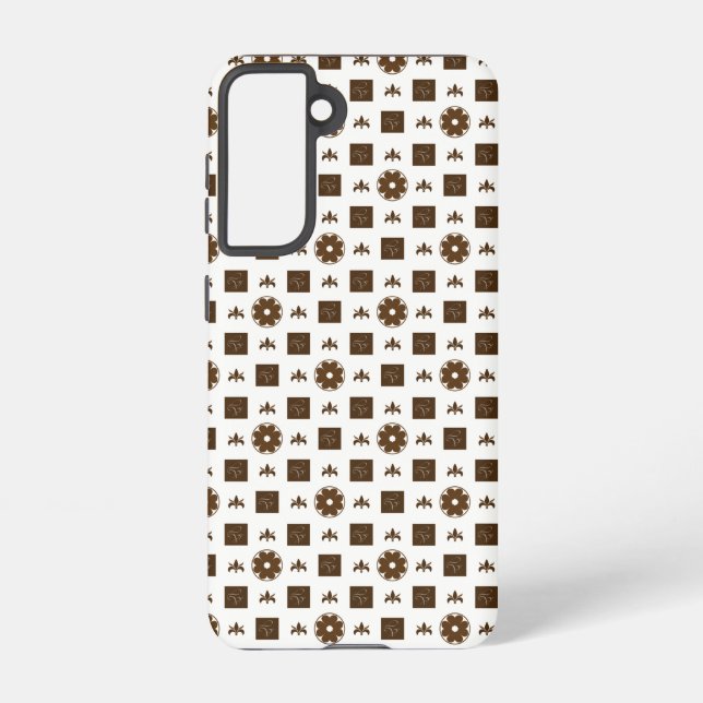 Funda Para Samsung Galaxy Patrón elegante y clásico de cuadros de verificaci (Reverso )