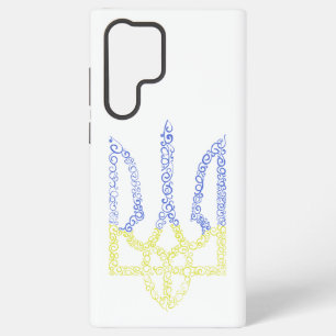 Funda Para Samsung Galaxy S22 Ultra patrón en espiral del tridente tryzub del escudo d