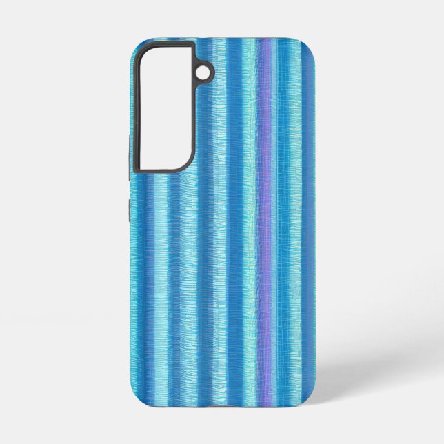 Funda Para Samsung Galaxy Patrón etéreo de textura vertical azul y púrpura (Reverso )