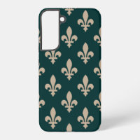 Patrón Fleur de Lis, crema francesa real sobre ver