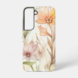 Funda Para Samsung Galaxy S22 Patrón floral acuático con rosa, Naranja, amarillo