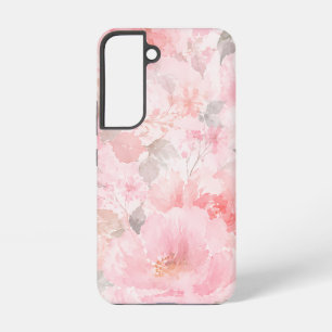 Funda Para Samsung Galaxy S22 Patrón floral de acuarela rosa rubor