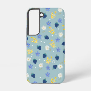 Funda Para Samsung Galaxy S22 Patrón floral de flor silvestre y zarzamora