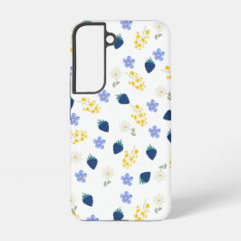 Funda Para Samsung Galaxy S22 Patrón floral de flor silvestre y zarzamora