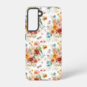 Funda Para Samsung Galaxy S21 Patrón floral de jardín