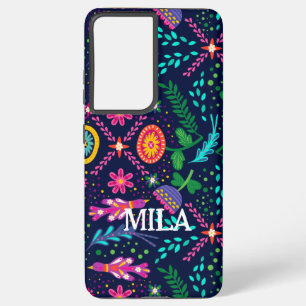 Funda Para Samsung Galaxy S21 Ultra Patrón floral hermoso diseño