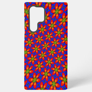 Funda Para Samsung Galaxy S22 Ultra Patrón floral rojo curado