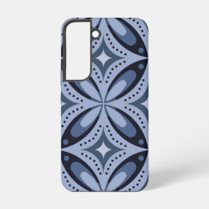 Funda Para Samsung Galaxy S22 Patrón geométrico azul estilo retro