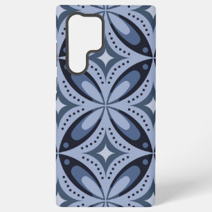 Funda Para Samsung Galaxy S22 Ultra Patrón geométrico azul estilo retro