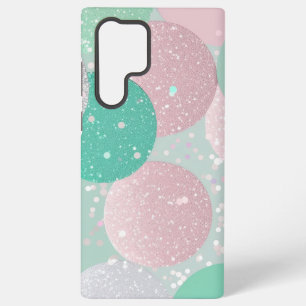 Funda Para Samsung Galaxy S22 Ultra Patrón geométrico colorido de Confetti Purpurina P