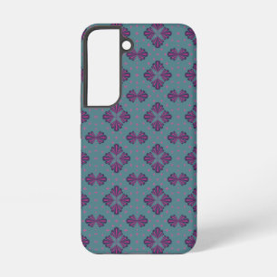 Funda Para Samsung Galaxy S22 Patrón geométrico colorido en estilo retro clásico
