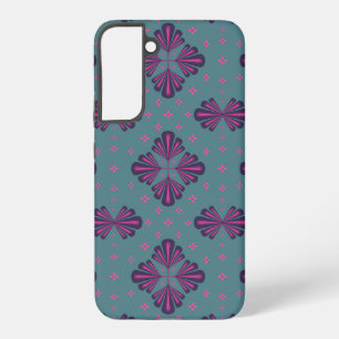 Funda Para Samsung Galaxy S22+ Patrón geométrico colorido en estilo retro clásico