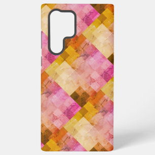 Funda Para Samsung Galaxy S22 Ultra Patrón geométrico de acuarela rosa