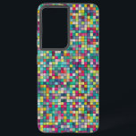 Funda Para Samsung Galaxy S21  Patrón geométrico de mosaico de cuadrados colorido<br><div class="desc">Mosaico colorido y pequeño cuadrado,  patrón geométrico sin fisuras.</div>