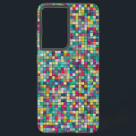 Funda Para Samsung Galaxy S21  Patrón geométrico de mosaico de cuadrados colorido<br><div class="desc">Mosaico colorido y pequeño cuadrado,  patrón geométrico sin fisuras.</div>