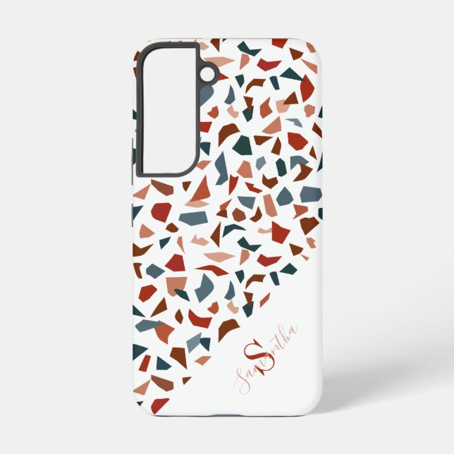 Funda Para Samsung Galaxy Patrón geométrico monograma moderno (Reverso )