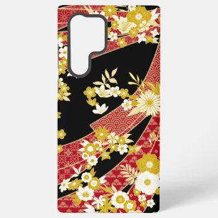 Funda Para Samsung Galaxy S22 Ultra Patrón Kimono de mezcla floral