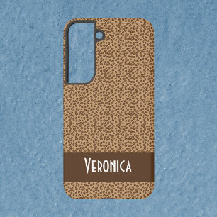 Funda Para Samsung Galaxy S22 Patrón Leopard Imprimir Marrón Personalizar