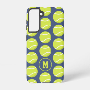 Funda Para Samsung Galaxy S21 patrón lindo de pelotas de tenis monogramado